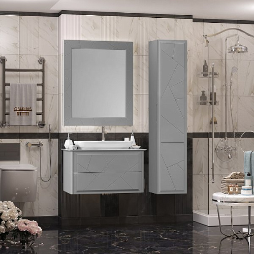 Тумба под раковину Opadiris Луиджи 90 подвесная, серый матовый, вар. 2 (под раковину CeraStyle Ibiza 91) 00-00005940 Тумба под раковину Opadiris Луиджи 90 подвесная, серый матовый, вар. 2 (под раковину CeraStyle Ibiza 91) 00-00005940