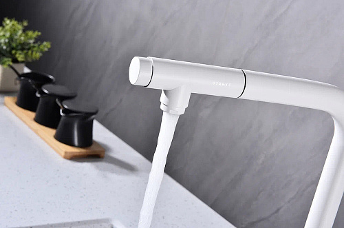 Смеситель для кухни Paulmark VIPER белый матовый Vi213105-WH Смеситель для кухни Paulmark VIPER белый матовый Vi213105-WH