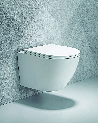 Унитаз подвесной Agger AT03100 безободковый, сиденье с микролифтом Унитаз подвесной Agger AT03100 безободковый, сиденье с микролифтом