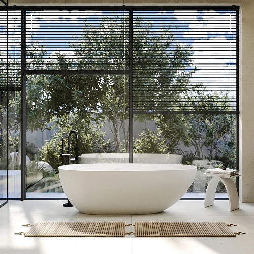 Ванна из искусственного камня ABBER Stein AS9611NM-1.7 белая матовая Ванна из искусственного камня ABBER Stein AS9611NM-1.7 белая матовая