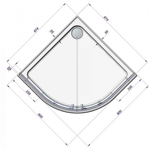 Душевой поддон Radomir Смарт 1-11-0-0-0-332 радиальный с каркасом и сифоном Душевой поддон Radomir Смарт 1-11-0-0-0-332 радиальный с каркасом и сифоном