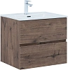 Тумба под раковину Aquanet Алвита New 60 2 ящика, дуб веллингтон табак 00334184 подвесная