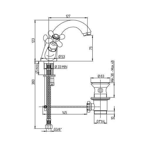 Ершик для унитаза Paini Morgana 73CR061 Ершик для унитаза Paini Morgana 73CR061