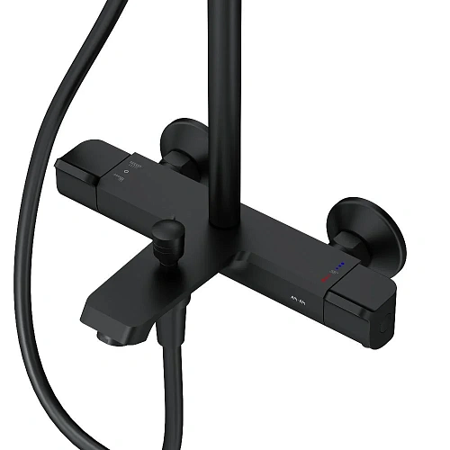 Душевая система AM.PM Func F078F522 с термостатом, черная Душевая система AM.PM Func F078F522 с термостатом, черная