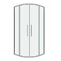 Душевой уголок GROSSMAN Cosmo 301.K33.02.8080.10.00 (80x80x195) полукруг,раздвижн,хром,стекло прозрачное Душевой уголок GROSSMAN Cosmo 301.K33.02.8080.10.00 (80x80x195) полукруг,раздвижн,хром,стекло прозрачное
