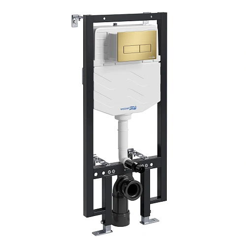 Инсталляция для унитаза WasserKRAFT Vils 56TLT.010.ME.MG03 с клавишей смыва золото Инсталляция для унитаза WasserKRAFT Vils 56TLT.010.ME.MG03 с клавишей смыва золото