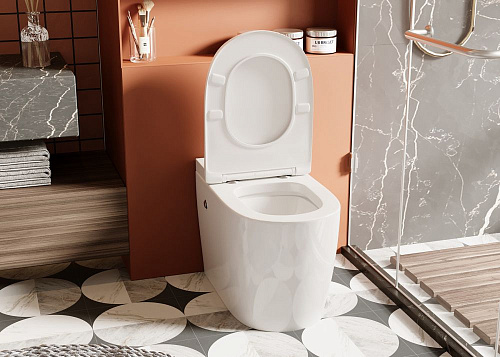 Унитаз приставной ABBER Bequem AC1115P белый с импульсным смывом с крышкой микролифт Унитаз приставной ABBER Bequem AC1115P белый с импульсным смывом с крышкой микролифт