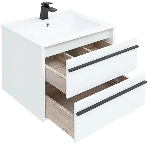 Тумба с раковиной Aquanet Lino 60 белый матовый 00271943 Тумба с раковиной Aquanet Lino 60 белый матовый 00271943