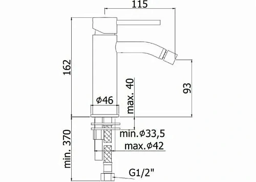 Смеситель для биде Paffoni Light LIG131BO Смеситель для биде Paffoni Light LIG131BO