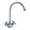 Картинка анонса товара «смеситель для кухни decoroom dr51028-blue с высоким повортным изливом»