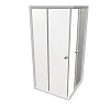 Душевой уголок Radomir Дрим 90 1-09-1-0-0-1181 квадратный, стекла матовые, профиль белый