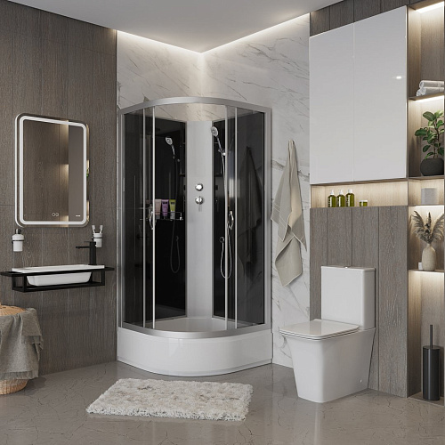 Душевая кабина Niagara Classic NG-3501-14BK (900х900х2000) средний поддон (26см) стекло тонированное 35011434BK Душевая кабина Niagara Classic NG-3501-14BK (900х900х2000) средний поддон (26см) стекло тонированное 35011434BK