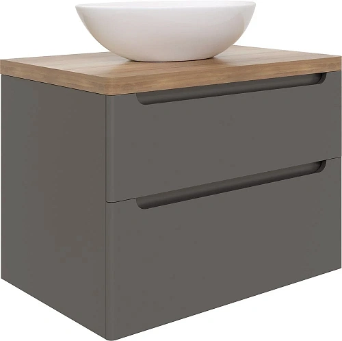 Тумба с раковиной STWORKI Берген 80 серая со светлой столешницей, Moduo 55 Leaf 549474 Тумба с раковиной STWORKI Берген 80 серая со светлой столешницей, Moduo 55 Leaf 549474