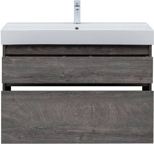 Тумба под раковину Aquanet Nova Lite 100 (SLIM SYNERGY) дуб рошелье, 2 ящика 00249941 Тумба под раковину Aquanet Nova Lite 100 (SLIM SYNERGY) дуб рошелье, 2 ящика 00249941