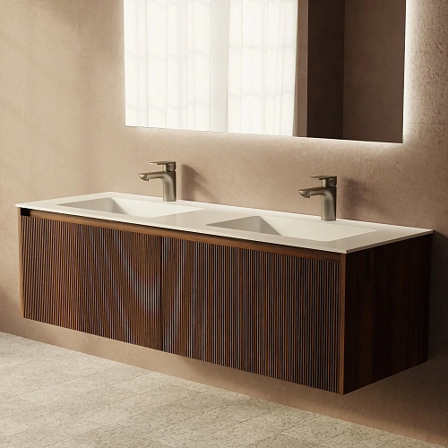 Тумба под раковину ArtDecco Camilla 140 ACM14W22D000 подвесная, черный орех Тумба под раковину ArtDecco Camilla 140 ACM14W22D000 подвесная, черный орех