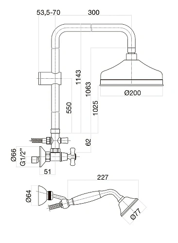 Душевая система Webert Armony AM760405065 Душевая система Webert Armony AM760405065