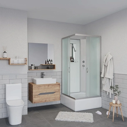 Душевая кабина Niagara Classic NG-1108-14BK (900х900х2000) средний поддон (26см) стекло матовое с полкой 11081424BK Душевая кабина Niagara Classic NG-1108-14BK (900х900х2000) средний поддон (26см) стекло матовое с полкой 11081424BK