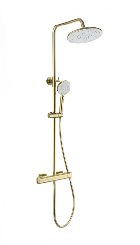 Душевая система Wonzon & Woghand с термостатом, брашированное золото (WW-B3051-A-BG) Душевая система Wonzon & Woghand с термостатом, брашированное золото (WW-B3051-A-BG)