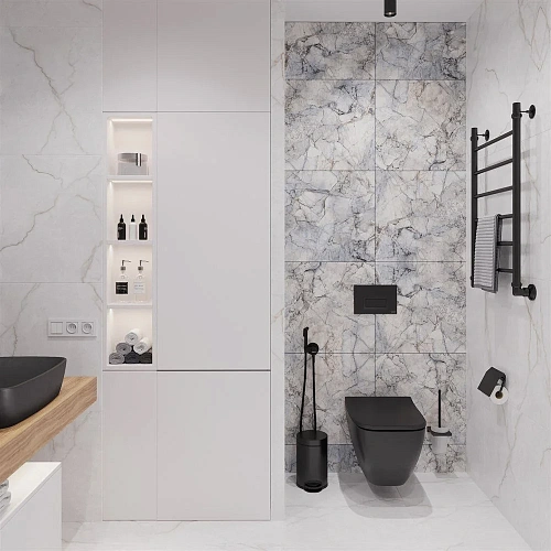 Комплект мебели STWORKI Ольборг 100 столешница дуб французский, без отверстий, с тумбой 50, с ракови 542563 Комплект мебели STWORKI Ольборг 100 столешница дуб французский, без отверстий, с тумбой 50, с ракови 542563