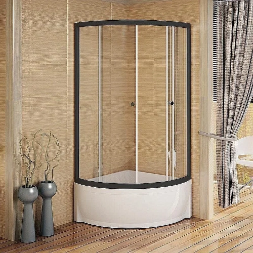 Душевой уголок Radomir Соул 100 1-03-6-0-0-0040 высокий поддон, стекло прозрачное, поддон с каркасом и сифоном, профиль черный Душевой уголок Radomir Соул 100 1-03-6-0-0-0040 высокий поддон, стекло прозрачное, поддон с каркасом и сифоном, профиль черный