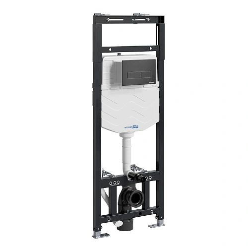 Инсталляция для унитаза WasserKRAFT Alme 15TLT.010.ME.MB03 с клавишей смыва черный Инсталляция для унитаза WasserKRAFT Alme 15TLT.010.ME.MB03 с клавишей смыва черный