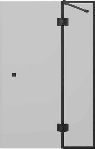 Шторка на ванну STWORKI Орхус распашная, 90, профиль черный матовый, тонированное стекло 583090 Шторка на ванну STWORKI Орхус распашная, 90, профиль черный матовый, тонированное стекло 583090