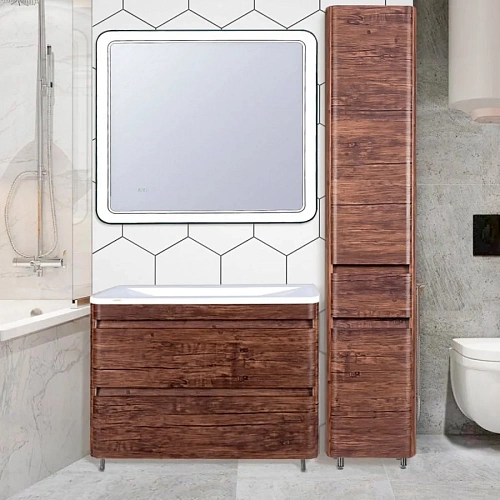 Тумба под раковину Style Line Атлантика 100, Люкс старое дерево, PLUS ЛС-00000614 Тумба под раковину Style Line Атлантика 100, Люкс старое дерево, PLUS ЛС-00000614