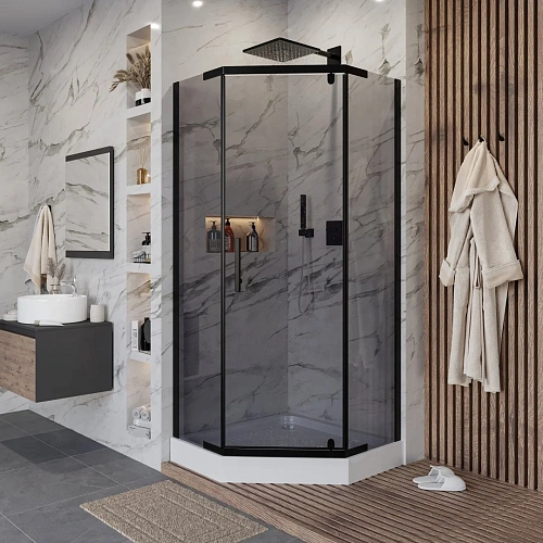 Душевой уголок Niagara Eco NG-010-14DT (1000х1000х1950) низкий поддон (13см) стекло тонированное _0101432DT Душевой уголок Niagara Eco NG-010-14DT (1000х1000х1950) низкий поддон (13см) стекло тонированное _0101432DT