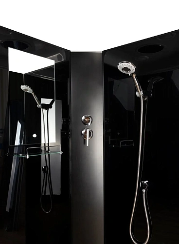 Душевая кабина Niagara Classic NG-6501-14BKT (900х900х2100) средний поддон (26см) стекло тонированное алюминиевый черный 65011434BKT Душевая кабина Niagara Classic NG-6501-14BKT (900х900х2100) средний поддон (26см) стекло тонированное алюминиевый черный 65011434BKT