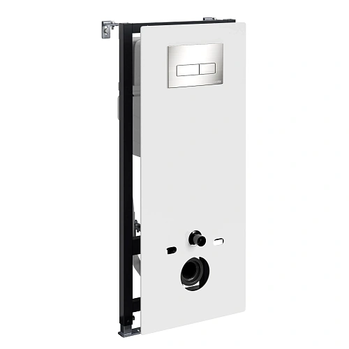 Инсталляция для унитаза WasserKRAFT Abens 20TLT.010.ME.WH.BN03 с клавишей смыва никель Инсталляция для унитаза WasserKRAFT Abens 20TLT.010.ME.WH.BN03 с клавишей смыва никель