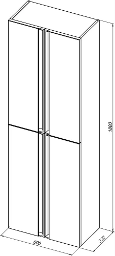 Шкаф-пенал Allen Brau Eclipse 1.E1006.WM 60 white matt Шкаф-пенал Allen Brau Eclipse 1.E1006.WM 60 white matt