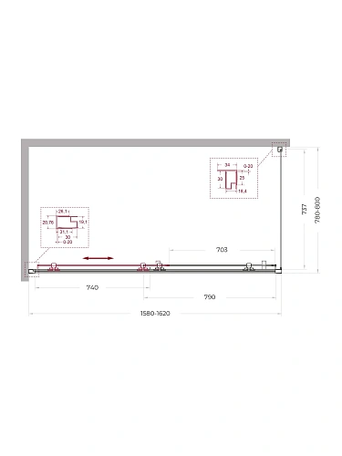 Душевой уголок BelBagno UNO-195-AH-1-160/80-C-Cr 160x80 см, профиль хром, стекло прозрачное Душевой уголок BelBagno UNO-195-AH-1-160/80-C-Cr 160x80 см, профиль хром, стекло прозрачное