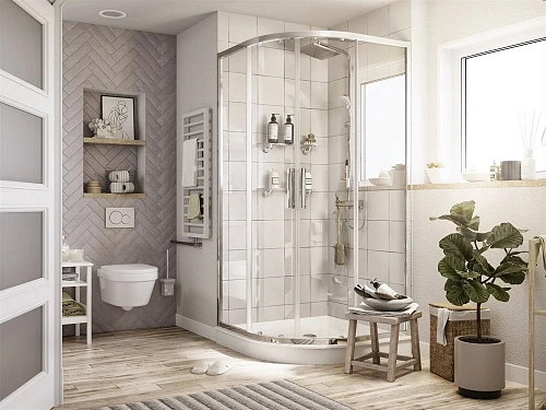 Душевой уголок STWORKI Хельсинки 120x120 см профиль хром глянец 451366 Душевой уголок STWORKI Хельсинки 120x120 см профиль хром глянец 451366