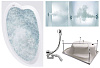 Картинка анонса товара «акриловая ванна timo iva iva1595l-ktiva15-spv1505-t-cm-t-bm 150x95 гидромассажная 6 джет, гидромассаж спины 3 джет»