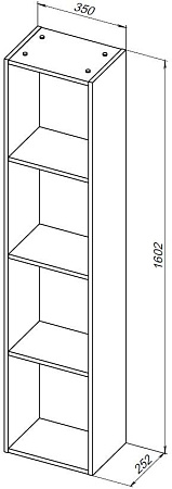 Шкаф-пенал Allen Brau Paris 35 1.360006.AM антрацит матовый Шкаф-пенал Allen Brau Paris 35 1.360006.AM антрацит матовый