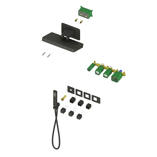 Душевая система Timo Petruma SX-5249/03SM встраиваемая с термостатом черный Душевая система Timo Petruma SX-5249/03SM встраиваемая с термостатом черный