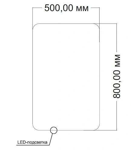 Зеркало Vincea LED VLM-3BE5008-2 500х800 c сенсорным выключателем и диммером, антизапотевание Зеркало Vincea LED VLM-3BE5008-2 500х800 c сенсорным выключателем и диммером, антизапотевание