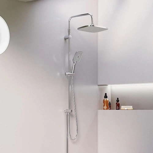 Душевая система Damixa Gala 953000000 верхний душ 300x210 мм, штанга 1050-1450, хром Душевая система Damixa Gala 953000000 верхний душ 300x210 мм, штанга 1050-1450, хром