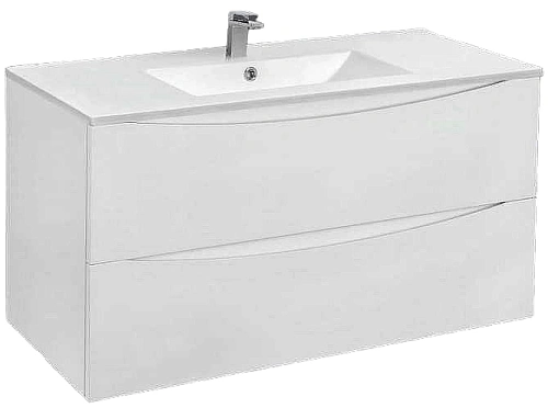 Тумба под раковину Vincea Mia 1200 подвесная, 2 выкатных ящика soft close, G.White VMC-2MC120GW Тумба под раковину Vincea Mia 1200 подвесная, 2 выкатных ящика soft close, G.White VMC-2MC120GW