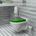 Унитаз подвесной Sanita Luxe Attica Color Green ATCSLWH0113 с сиденьем Soft Close Унитаз подвесной Sanita Luxe Attica Color Green ATCSLWH0113 с сиденьем Soft Close