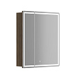 Картинка анонса товара «зеркальный шкаф sancos mirror mi70eg 690x150х740 мм, с led подсветкой, дуб галифакс натуральный, с розеткой»