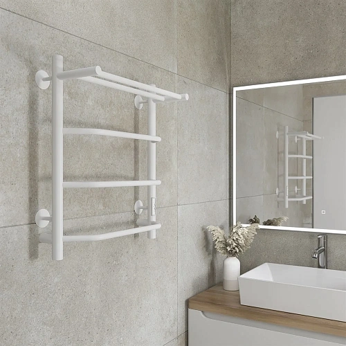 Полотенцесушитель электрический EWRIKA Сафо FT 60х50 белый 571970 Полотенцесушитель электрический EWRIKA Сафо FT 60х50 белый 571970