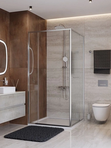 Душевой уголок CEZARES LUX-AH-FS-11-100/90-C-CR 100x90 см, профиль хром, стекло прозрачное Душевой уголок CEZARES LUX-AH-FS-11-100/90-C-CR 100x90 см, профиль хром, стекло прозрачное