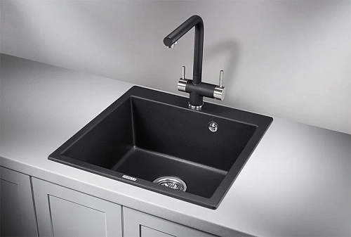 Кухонная мойка Granula 5102, ШВАРЦ (чёрный металлик), кварц 510x520 Кухонная мойка Granula 5102, ШВАРЦ (чёрный металлик), кварц 510x520