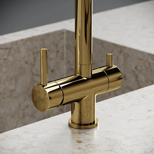 Смеситель для кухни SANCOS Foster SC4014ZG с возможностью подключения фильтра, полированное золото Смеситель для кухни SANCOS Foster SC4014ZG с возможностью подключения фильтра, полированное золото