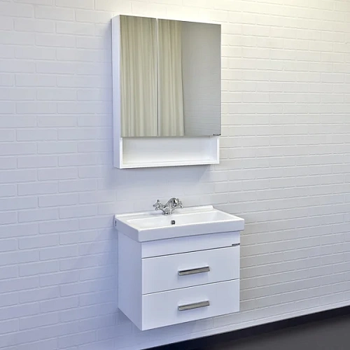 Тумба с раковиной Comforty Никосия 60П 00-00011161 белый глянец раковина Fest 60 Тумба с раковиной Comforty Никосия 60П 00-00011161 белый глянец раковина Fest 60