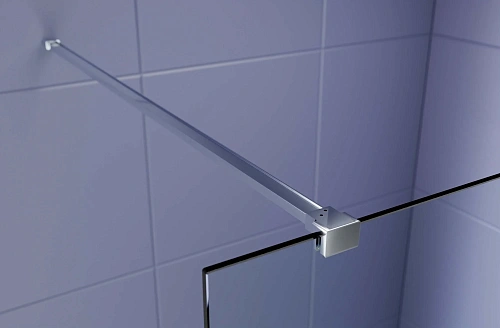 Душевая перегородка Aquatek AQ.WI.100.3CH стекло прозрачное+матовое, Walk In 100см, с держателем 1200мм, профиль хром Душевая перегородка Aquatek AQ.WI.100.3CH стекло прозрачное+матовое, Walk In 100см, с держателем 1200мм, профиль хром