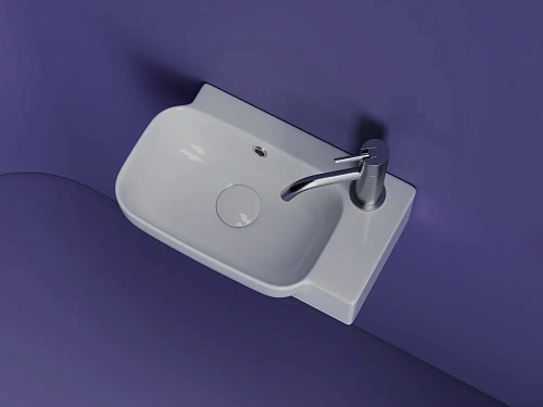 Раковина Ceramica Nova ELEMENT CN6074L белый подвесная Раковина Ceramica Nova ELEMENT CN6074L белый подвесная