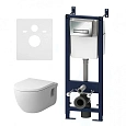 Комплект унитаза AM.PM Like FlashClean IS30251.801701 с инсталляцией, сиденьем микролифт и клавишей Комплект унитаза AM.PM Like FlashClean IS30251.801701 с инсталляцией, сиденьем микролифт и клавишей