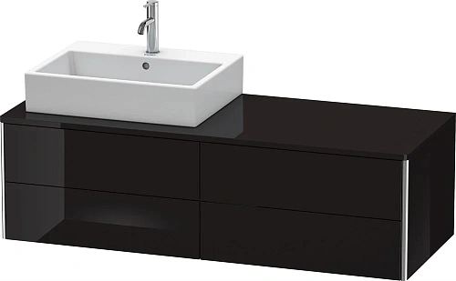 Тумба под раковину Duravit XSquare XS4913L4040 140 см черный глянцевый Тумба под раковину Duravit XSquare XS4913L4040 140 см черный глянцевый
